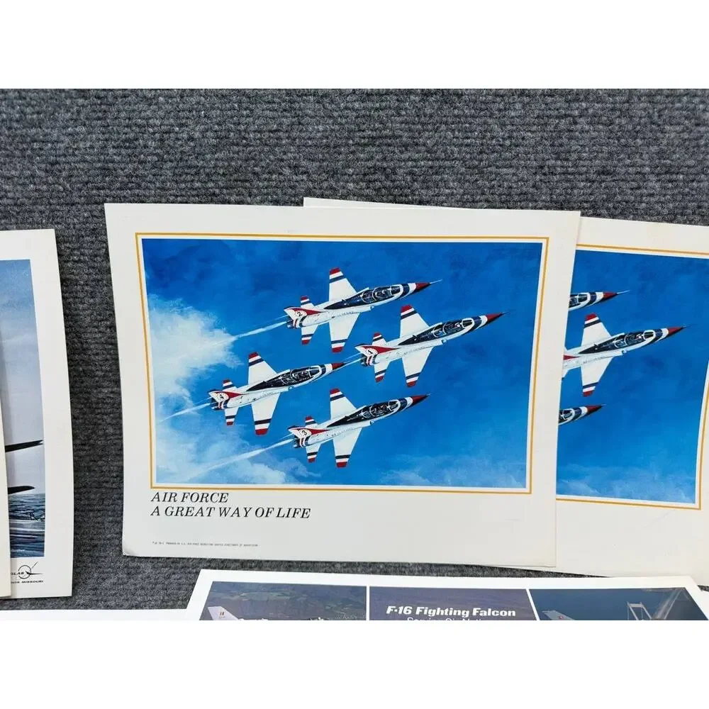 Vintage US Air Force Aviation Postcards Lot F-16 FA-18 Air National Guard